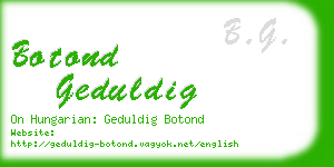 botond geduldig business card